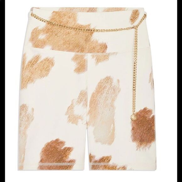 We Wore What Cowhide Chain Biker Shorts Size M